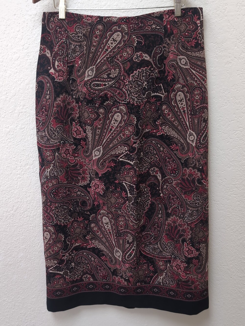 Whimsigoth Briggs New York Paisley/Floral Patterned Midi Skirt.Size 16